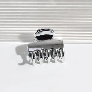 Silberner Metall Haarklammer minimalistisches kleines Haarzubehör für alltägliches Styling chic.