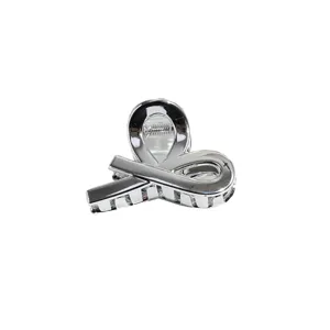 Silberne Metall Haarklammer, stilvolle gedrehte geometrische Haarspange für Damen und Mädchen.