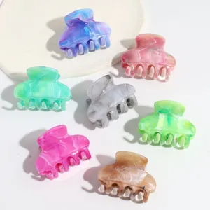 4cm mini marble hair claw clips cute aesthetic hair accessories for women and girls daily styling