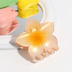 Verlauf Blume Haarklammer für Damen, stilvolles Kunstharz Haaraccessoire für schicke Frisuren.