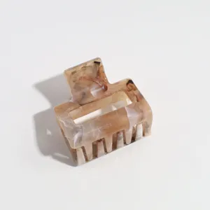 Brown tortoiseshell hair claw clip small size acrylic hair accessory for half updo sweet