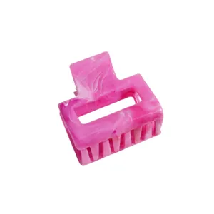 Pink marbled small hair claw clip 4cm for half up hairstyle sweet cute everyday hair accessories