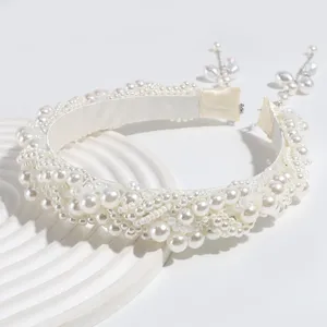 Élégant serre-tête perles glands cristal accessoire cheveux mariée style fée doux