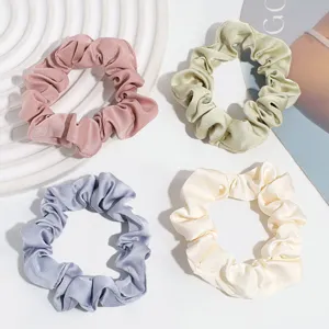 Chouchous en satin colorés élastiques attaches queue de cheval accessoires mignons