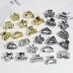 Mode Minimalistisch Metalen Haarklem Geometrisch Bloem Wolk Holle Haarspeld Voor Dames Dagelijkse Veelzijdige Haaraccessoires