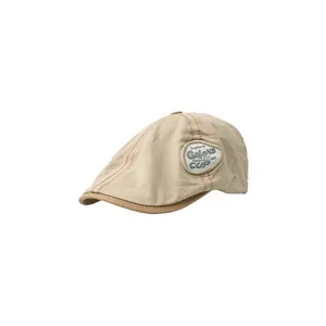 Unisex vintage retro newsboy cap casual fashion contrast trim embroidered flat hat for spring