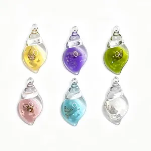 Breloques de Pendentif de Conque en Résine Lumineuse pour la Fabrication de Bijoux Bricolage Accessoires de Sac de Chaîne de Téléphone