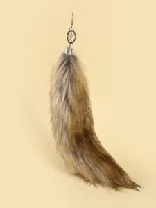 Faux Fox Fur Tail Keychain Fluffy Bag Charm Cute Cosplay Animal Tail Pendant Accessory