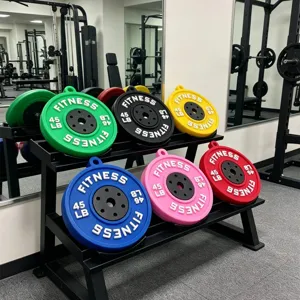 Fitness barbell plate keychain charm pendant sports gym bag accessory colorful novelty gift 1pc