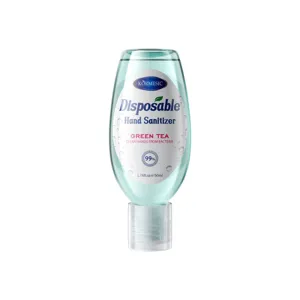 KORMESIC disposable hand sanitizer with green tea scent, 50ml portable cleaning bottle