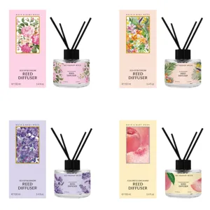 Diffusore a bastoncini set con quattro fragranze tra cui lavanda e pesca 100ml