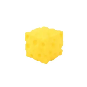 Giocattolo antistress a forma di formaggio quadrato giallo, palla di gommapiuma.