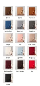 Multiple color options for wool blend winter scarf featuring elegant tassel fringes