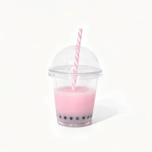 Dettaglio ciondolo tazza bubble tea in miniatura, accessorio portachiavi bevanda fai da te