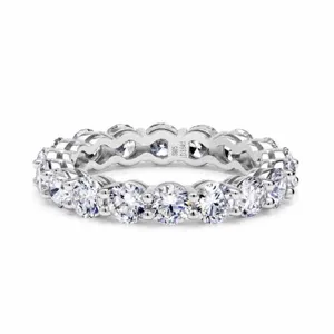 Anillo de Comprometer Eternity Plata S925 Diamante de Laboratorio D Pavé Mujer