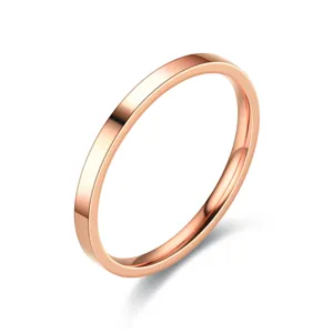 Minimalist Stainless Steel Plain Ring For Men Women Unisex Comfort Fit Coupling Wedding Engagement Fashion Finger Ring Jewelry Gift
