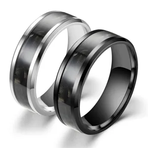 Stainless steel couple rings set, classic titanium steel rings for men and women.