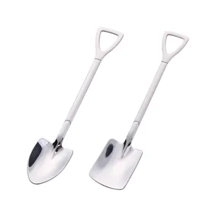 Creative stainless steel shovel spoon set for coffee dessert ice cream sweet tableware