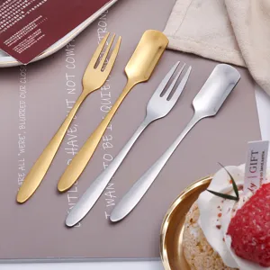 Edelstahl Eislöffel Und Dessertgabel Kreativer Kaffeerührlöffel Küchengeschirr Besteck Für Zuhause
