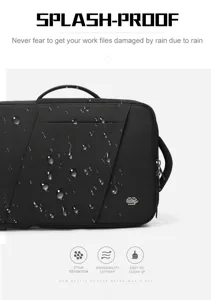 Expandable business backpack waterproof laptop bag for men travel daypack casual anti-splash