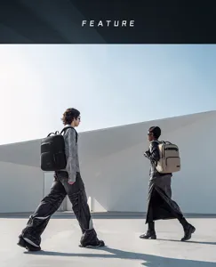 Business laptop backpack for men, large capacity waterproof travel commuter bookbag.