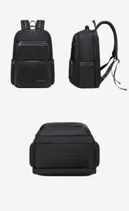 Men business backpack multi-function waterproof travel laptop bag large capacity black commuter