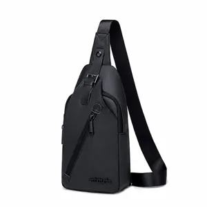 Men Oxford Cloth Sling Bag Waterproof Chest Crossbody Bag Urban Minimalist Daily Backpack