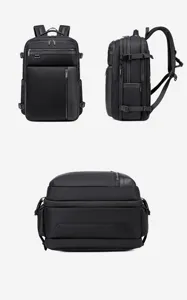 Men's large capacity business travel backpack waterproof nylon multi-compartment laptop bag