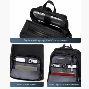 Waterproof business backpack for men, large capacity multi-function travel laptop bag.
