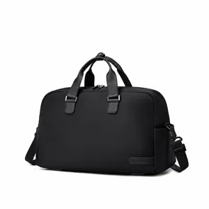 Men's nylon business travel duffel bag, large capacity waterproof commuter handbag for men.