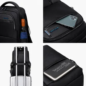 Mens business laptop backpack 15.6 inch water resistant commuter travel daypack bag.