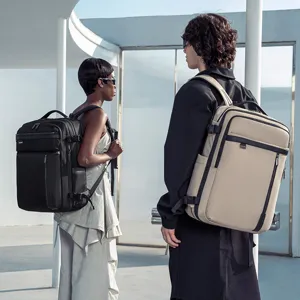 Large capacity business laptop backpack, waterproof nylon travel backpack for men and women.