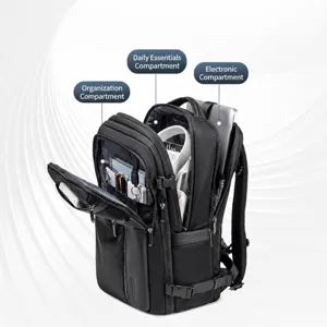 Large capacity business travel laptop backpack waterproof nylon multi-compartment casual daypack