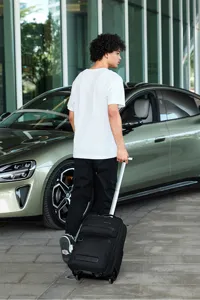 Business travel rolling backpack with wheels, waterproof multi-functional travel bag.