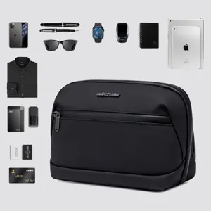 Arctic Hunter men's multi-functional black clutch bag large capacity business organizer.