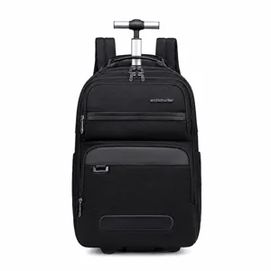 Multifunctional Travel Rolling Backpack Waterproof Oxford Business Laptop Backpack With Wheels For Men Women