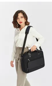 Professional men's business briefcase large capacity laptop shoulder bag waterproof commuter bag