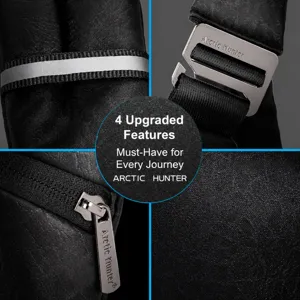 Sac de Poitrine en Tissu Oxford pour Homme Imperméable Bandouliere Multifonctionnel