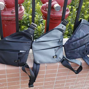 Sac de poitrine imperméable pour homme sac à bandoulière de sport et de loisirs