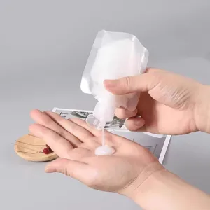 Sac distributeur de lotion de voyage portable sachet souple pour shampooing cosmetiques