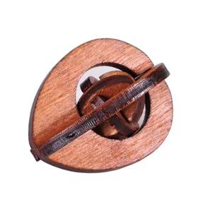 Wooden brain teaser puzzle classical interlocking lu ban lock for kids and adults stress relief