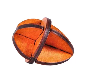 Wooden brain teaser puzzle interlocking lock IQ test toy for adults and kids desk decor.