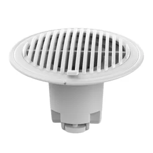 White plastic floor drain core, bathroom deodorant anti-insect drainage cover main view.