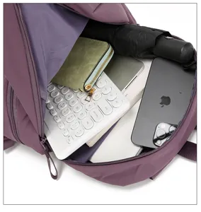Zaino da viaggio casual monocolore di grande capacita con interni ben organizzati.