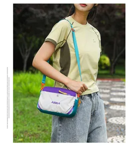 Colorful dopamine outdoor cross-body bag lightweight sports shoulder bag for hiking cycling