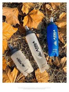 Klappbare laufende weiche Wasserflasche Detail, Outdoor Sport tragbare Faltflasche.