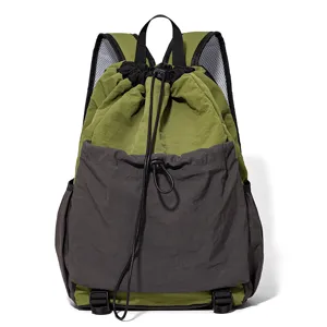 Leichter japanischer Kordelzug-Rucksack, lässige Nylon-Sporttasche für Outdoor und den Alltag.