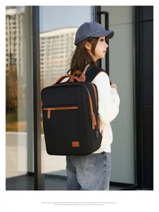 Casual business laptop backpack with large capacity and multi-layer storage for daily use.