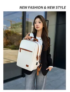 Business casual laptop backpack for men and women, large capacity travel school daypack.