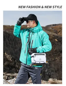 Πολυλειτουργική τσάντα χιαστί outdoor για πεζοπορία, αδιάβροχη με θήκη για μπατόν.